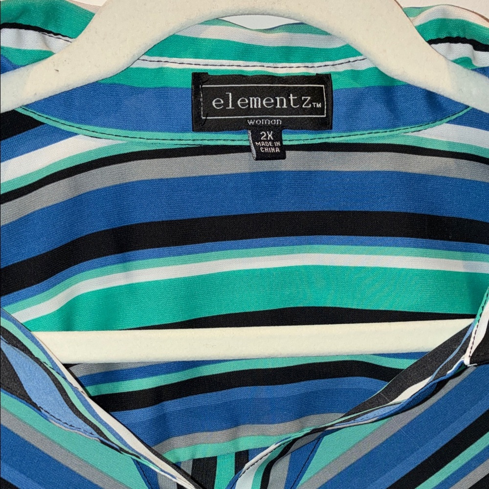 Elementz Multicolor Striped Button Down Shirt - image 2